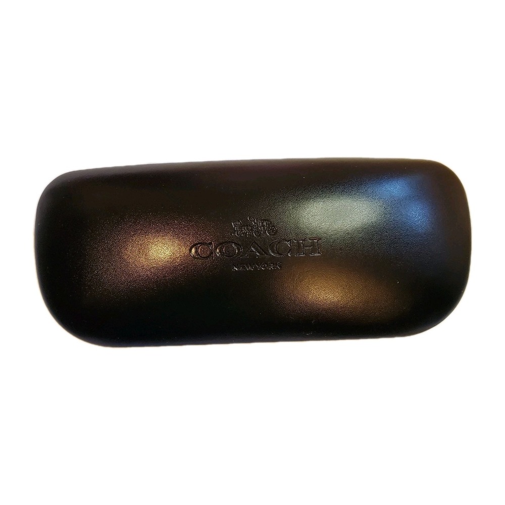 Coach New York Black Hard Clamshell‎ Eyeglasses Case Sunglasses Genuine leather